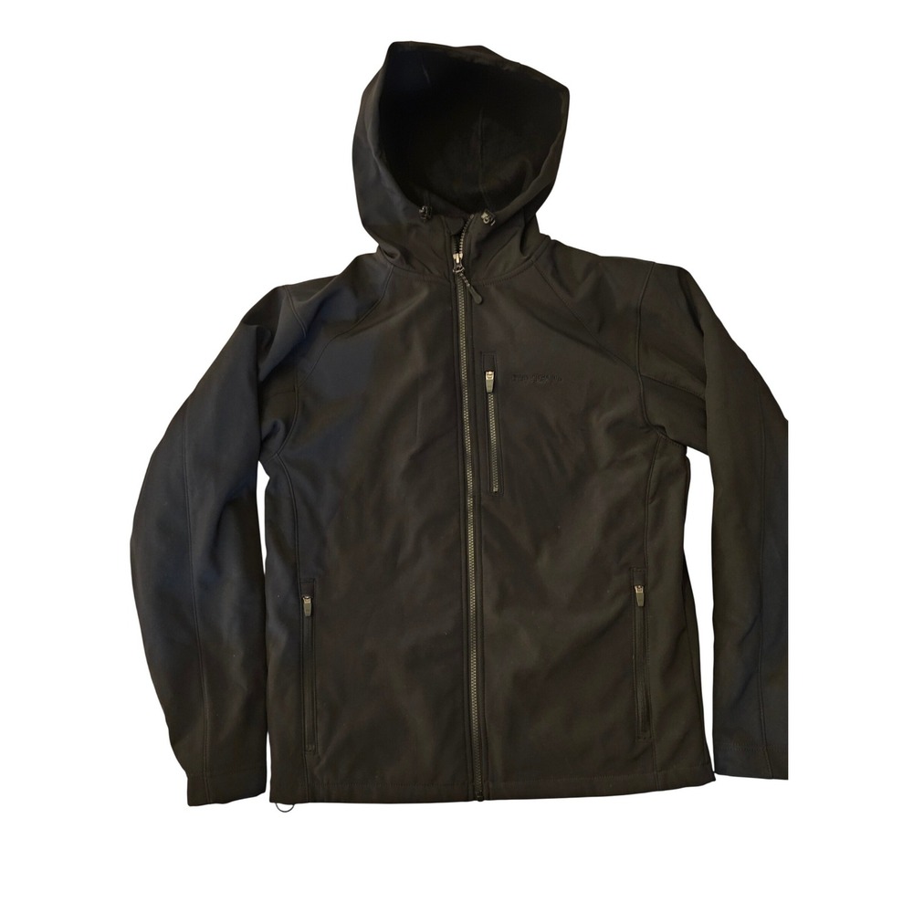 RedHead Mens Softshell Hooded Jacket Black Full Zip Fleece Lined 628RHF19-8399W